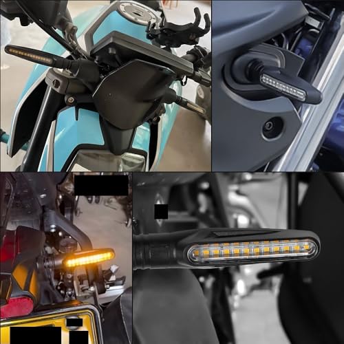 Luces intermitentes de motocicleta con indicadores de freno traseros y señal de giro 4
