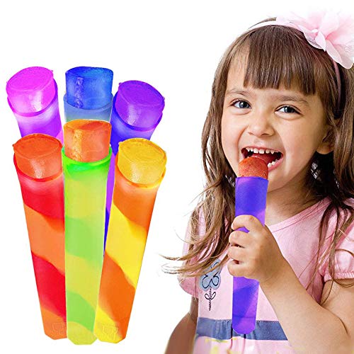 Stampi Bambini Colorati Stampi Ghiaccioli Stampo Per Ghiaccioli In Silicone - Set Da 4 Colori Con Bastoncini E Coperchi Stampi Gelati Stampi Ghiaccioli Silicone