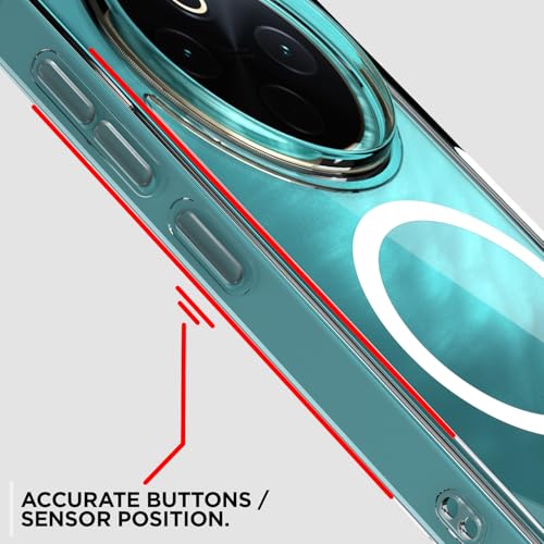 Image of Pikkme Back Cover for Vivo T4 5G / iQoo Z10 5G Mag-Safe Shockproof PC + TPU Protective Case Magnetic Support Bumper Case (Transparent Mag-Safe)