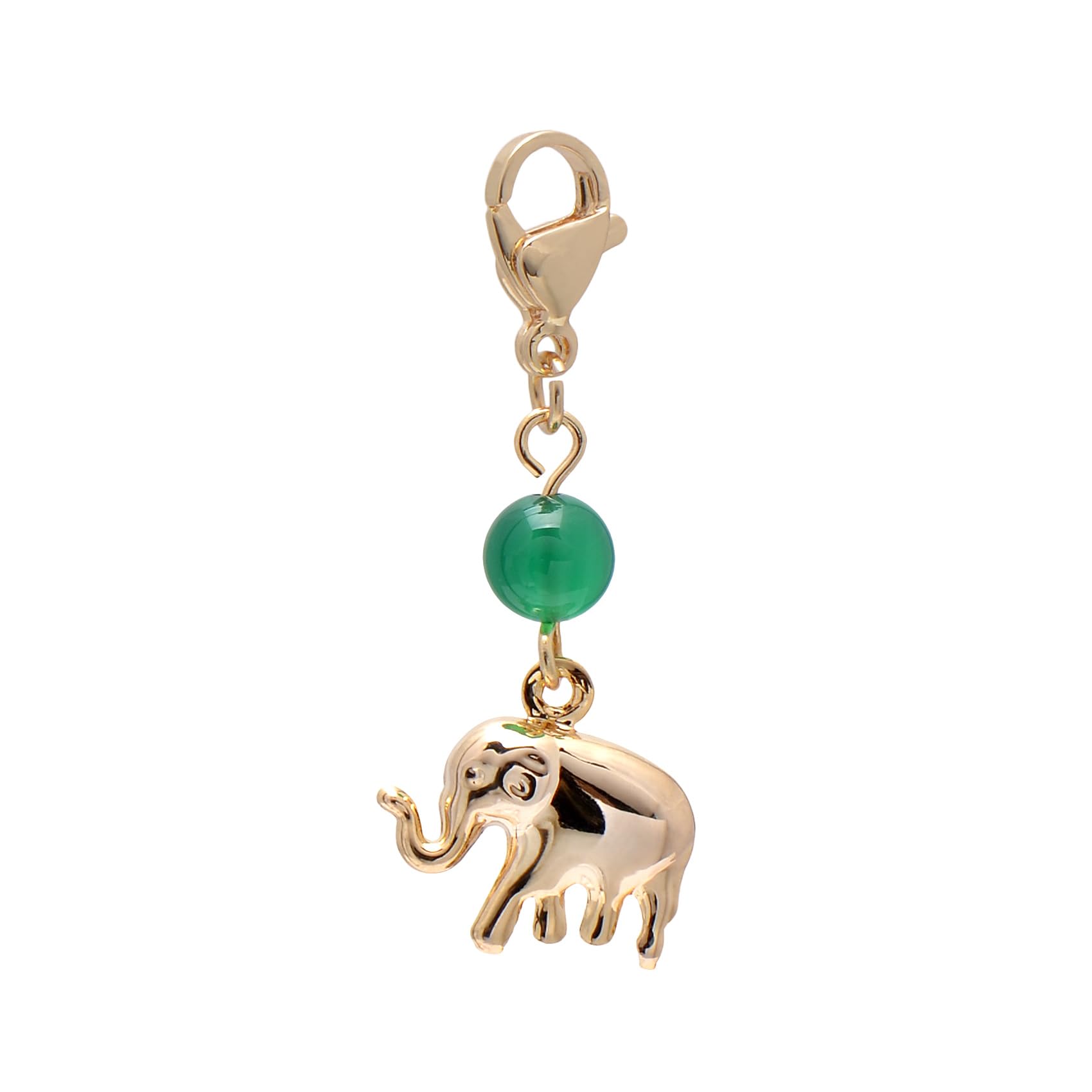 Pearl Miner14K Gold Plated Elephant Charms Natural Birthstone Pendant for Women