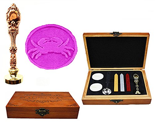 Kit de boîte cadeau avec boussole décorative pour scellage de cire et papeterie