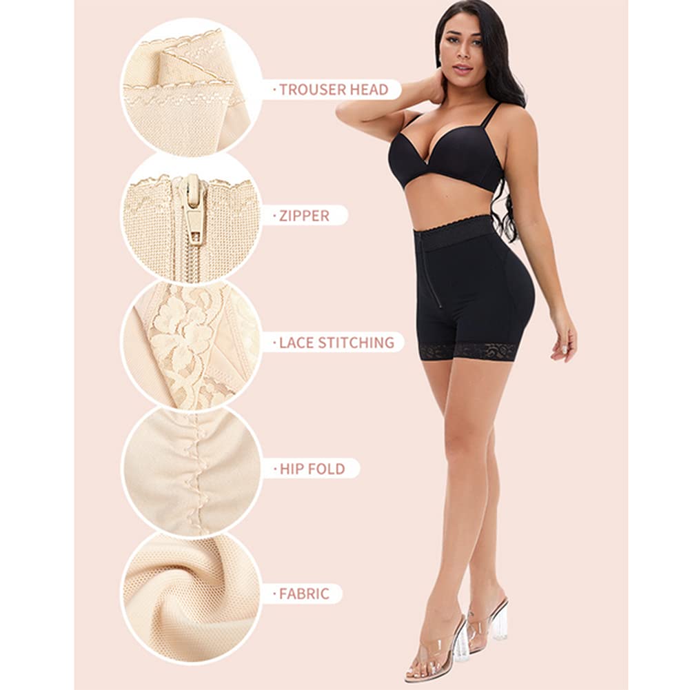 Body Shaper con Cerniera a Vita Alta, Brucia Grassi, Dimagrante, Controllo della Pancia, Sollevatore di Glutei, Sollevatore di Glutei per Donne(Nero-6X-Large