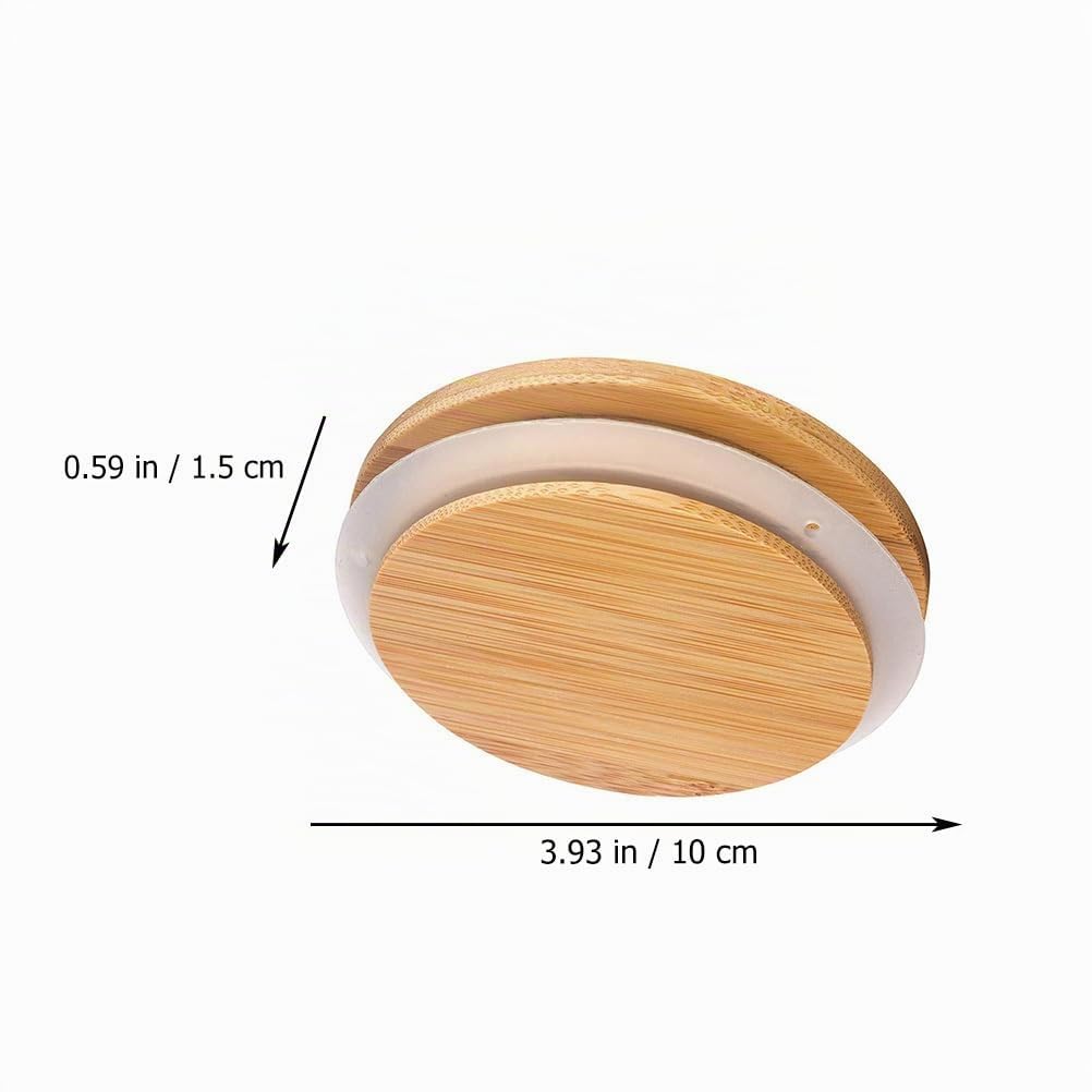 UPKOCH 2 Pezzi Copertura Di Tenuta E Legno Coperchi Di Legno Cibo Barattolo Tagliere Tappetino Da Taglio Barattoli Microondabile Può Coperchio Gel Di Silice