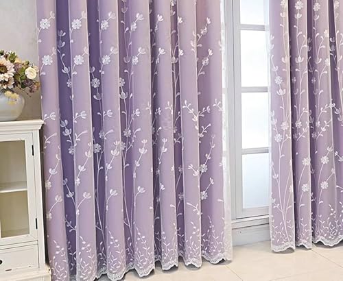 Rideau occultant isolant pour chambre rose à motifs feuilles - 6