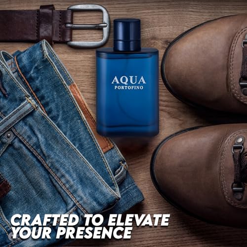 Image of Men's Cologne Aqua Portofino Original Natural Spray Eau De Toilette,Long-Lasting Scent Perfume for Men Elegant Bottle - Great Holiday Gift, 3.4 Fl Oz /100 Ml
