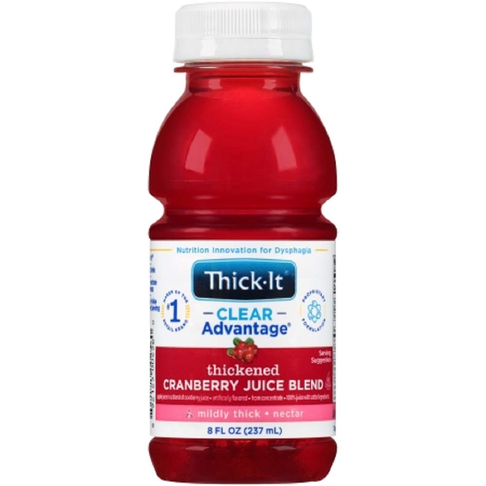 Thick-It AquaCare H2O: Pre-Thickened Cranberry Juice, Nectar-thick liquid, (1 Case: 24 x 8 oz. Bottles)