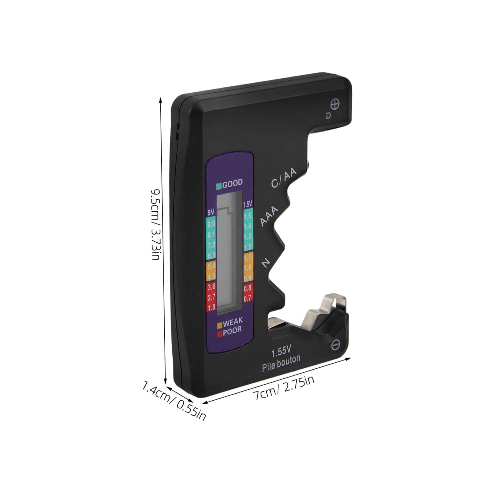 Uonlytech Aa Battery Checker Device Compact Voltage Tester for Batteries for Home