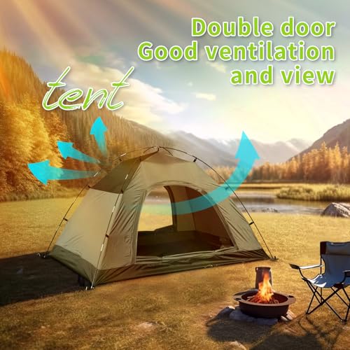 JAICOM 4 Man Camping Tent for 4 Seasons, Waterproof, Windproof Dome Tent - Image 3