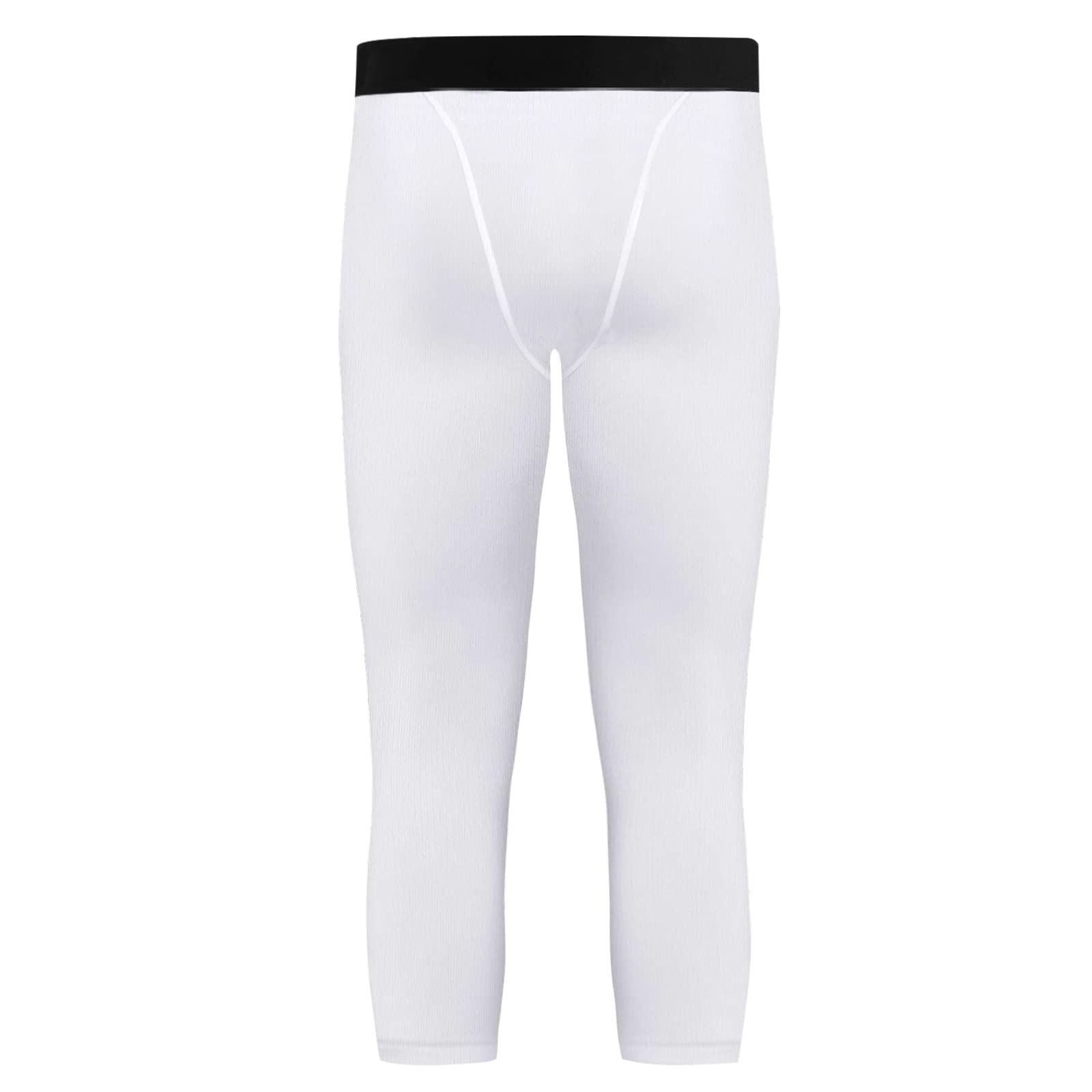Leggings de compresión Juvenil para niños 3/4 Medias Base Layer Sport Running Capris Pantalones para niños para Entrenamiento