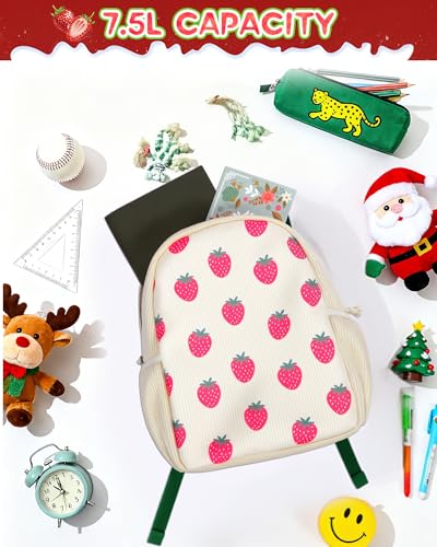Image of HowFly Corduroy Toddler Backpack for Girls 12 inch Preschool Bookbag | Soft corduroy for preschool kindergarten, lightweight 12-inch, padded straps, daily school outings, holiday travel gift