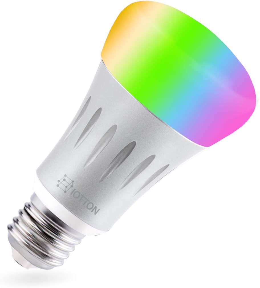 Smart LED Light Bulb, Wi-Fi Light Bulb, Multicolored LED Light Bulbs, A19, Dimmable, Smartphone Controlled Daylight & Night Light, Home Lighting, Compatible with Alexa …