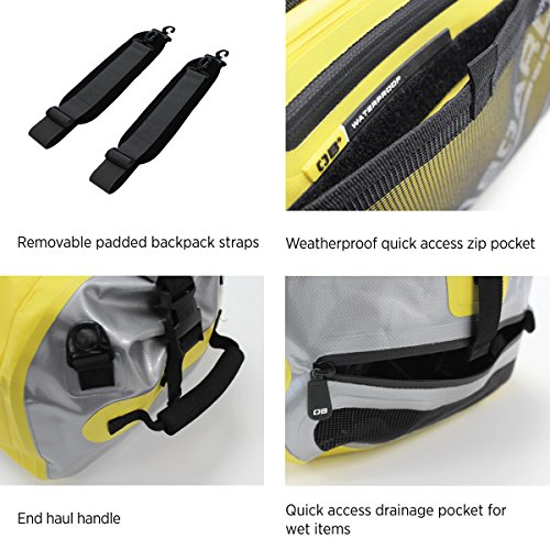 OverBoard Waterproof Pro-Sports Duffel Bag, Black, 90-Liter