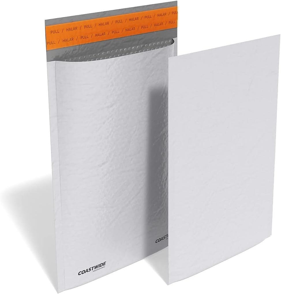 Coastwide Professional Self-Sealing Bubble Mailers, 7.88 x 10.75 Inches, White with Gray Interior, 200/Carton — Tear‑Resistant Padded Mailers