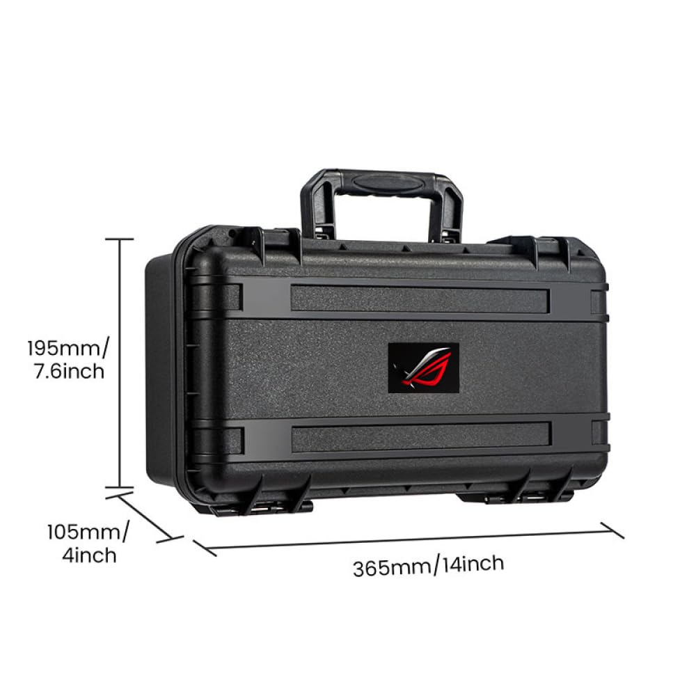 Genérico Bolsa de Transporte Portátil Bolsa de Almacenaje para ROG Ally X Funda Bolsa a Prueba de Golpes Gran Capacidad Funda Protectora de Viaje Accesorios de Consola de Cuero Duro