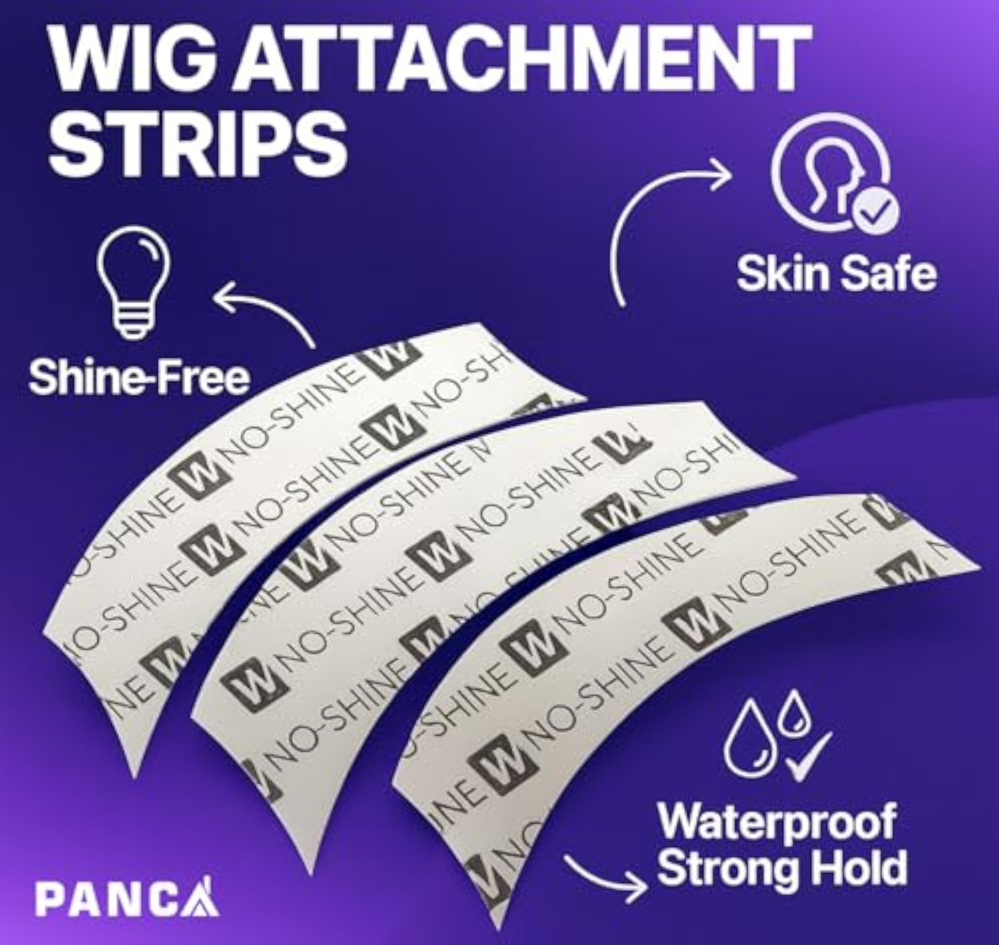 No Shine Tape 36 Pcs for Hair Patch, Strong Hold for Men & Women