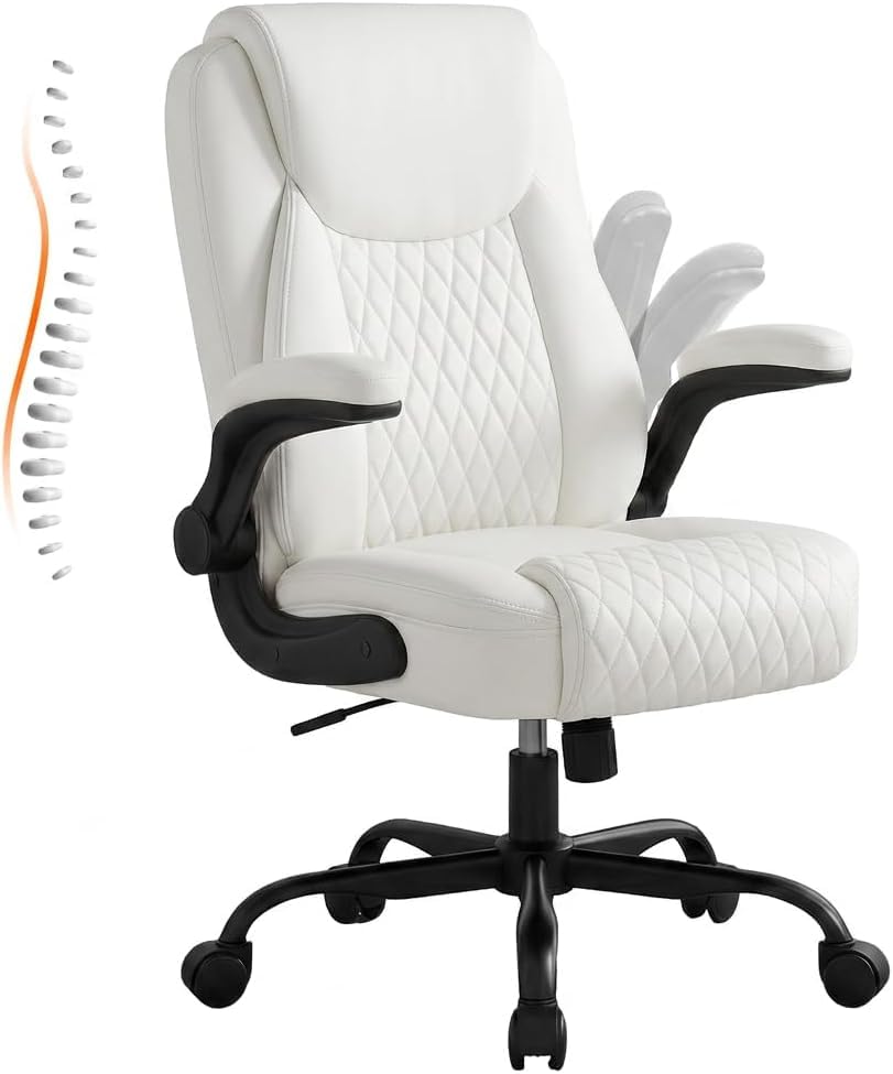 Fauteuil Bureau Ergonomique blanc GTPLAYER idéal pour le télétravail
