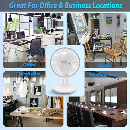 Comfort Zone CZ6D Desk Fan With Fully Adjustable Tilt, Electric, Mini Desk Fan, Table Fan, Portable, 6 Inch, Quiet thumb #3