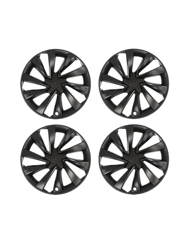 4 szt. 19-calowa kołpak kompatybilny z Tesla Model Y Juniper 2025 Performance wymiana 19 "Crossflow osłona koła akcesoria z pełną obręczą(Matte black)