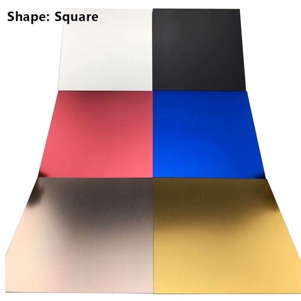 Hoja plana de placa de aluminio anodizado de color de 1 mm, 100 x 100 mm, for grabado artesanal(Black)