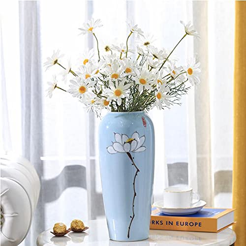 15 Bundles Artificial Flowers White Artificial Daisy Flowers UV Resistant Outdoor Fake Wildflowers with Stems Faux Greenery Shrubs Plants Arrangements for Wedding Decoration Home G image 3