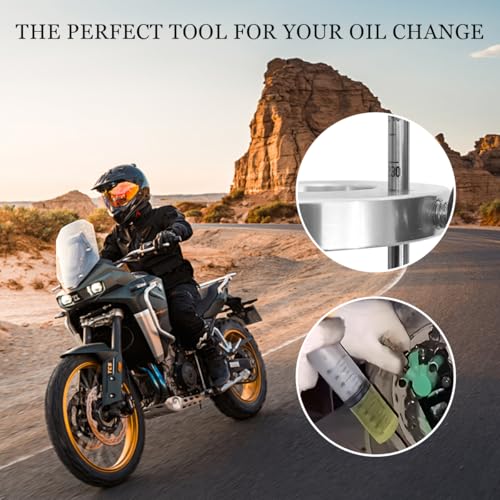 Image of Motorcycle Fork Oil Level Tool, 60ml Fork Syringe Oil Tool Kit with Adjustable Ring, Accurate Fork Suspension Oil Level Adjuster, Fork Oil Level Measurement Gauge Tool