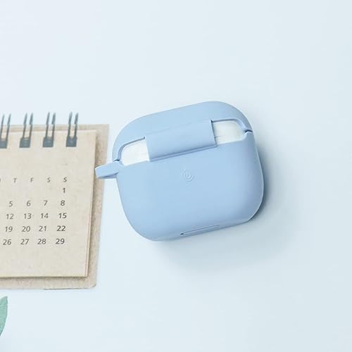 Miniatura 6 de Wonhibo Funda para Airpods 3, bonita funda de diseño azul mariposa para Airpod 3 serie 3 tercera generación 2021 con llavero