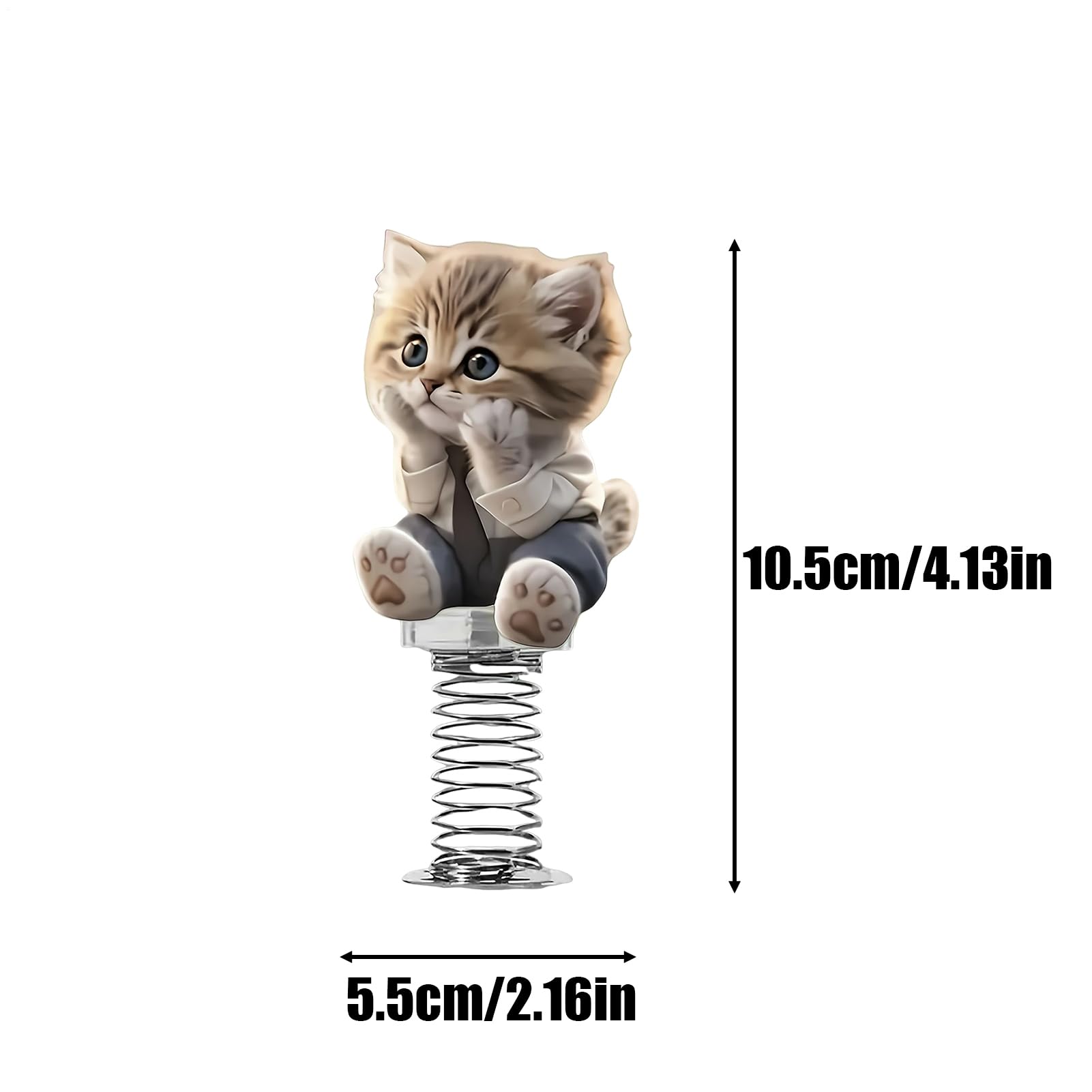 Statuine per cruscotto a forma di gatto 2D acrilico - Statuetta decorativa per interni auto