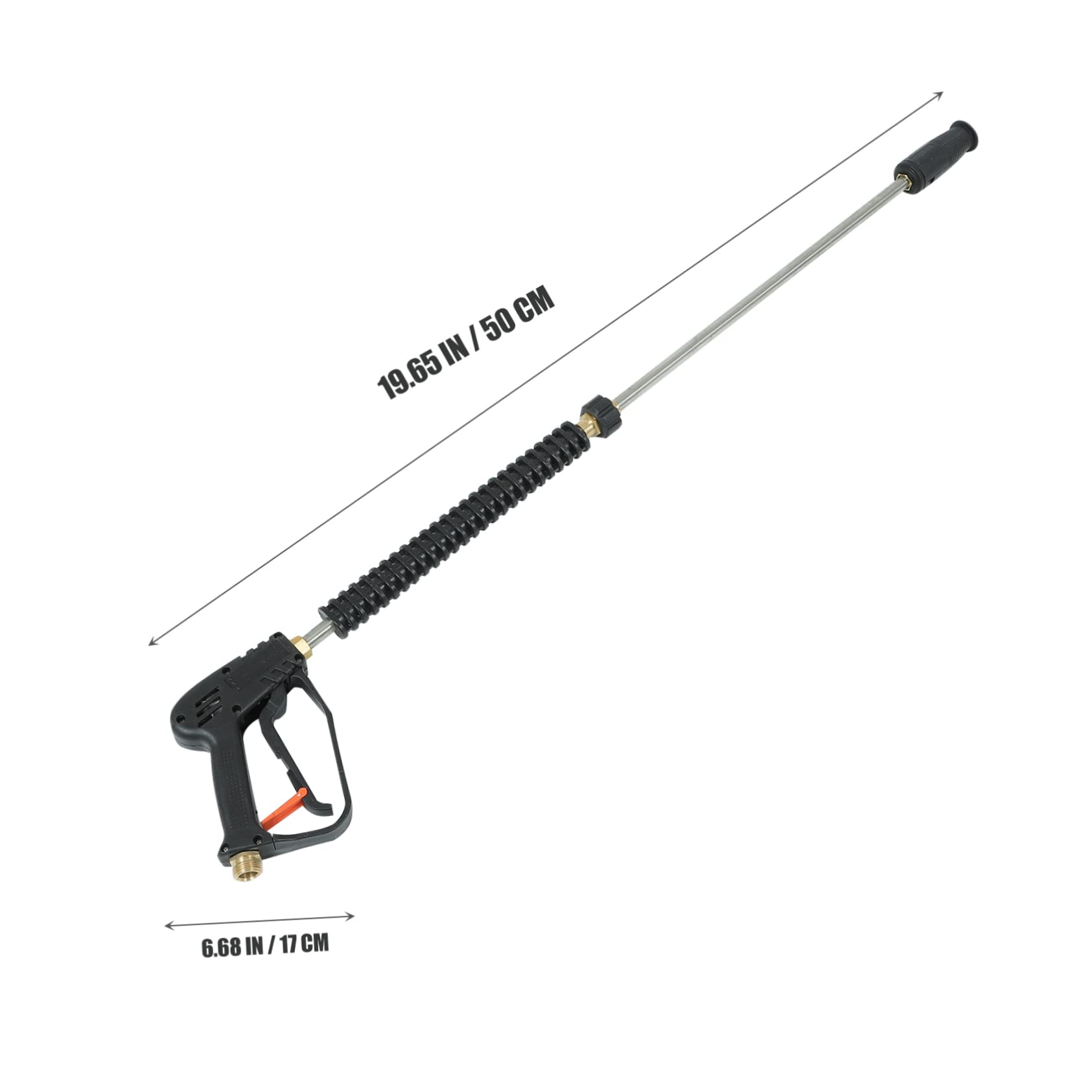 BESTonZON Buse de Nettoyeur Haute Pression Noire en Abs et Acier Inoxydable, Kit de Nettoyage Voiture Fonction Mousse et Jet Réglable pour Jardin et Maison
