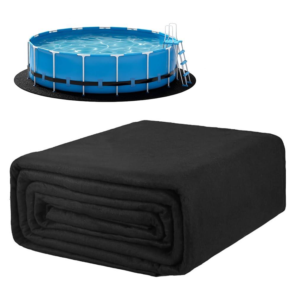 Tapiz Suelo Piscina, 4m Base para Piscina Redonda, Almohadilla para Revestimiento De Piscina, Revestimiento Extragrueso para Piscinas Elevadas