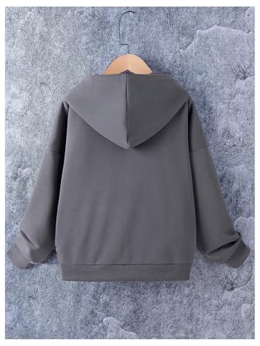 WDIRARA Girl's Star Print Zipper Up Drop Shoulder Hoodie Long Sleeve Cardigan with Pockets2