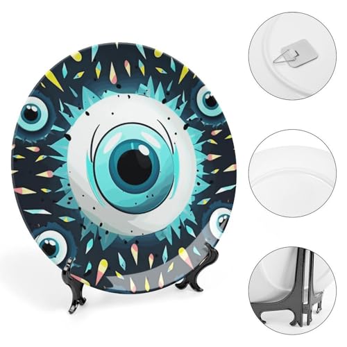 Plato Decorativo Bone China Ojos Malignos 6 Pulgadas miniatura 4