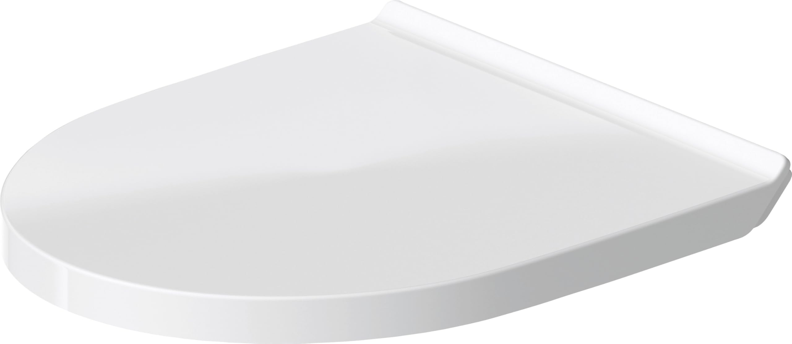 Duravit DuraStyle Basic tapa WC, tapa de wc con mecanismo de cierre suave y lento, asiento de inodoro de urea duroplast, tapadera wc con bisagras de acero inoxidable, tapa de inodoro blanco