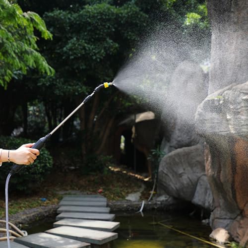 Elektrischer Sprühkopf für den Garten, automatische Zerstäubung, für Bewässerung und Reinigung, breites Anwendungsspektrum, wiederaufladbar über USB (3 Meter Schlauch)