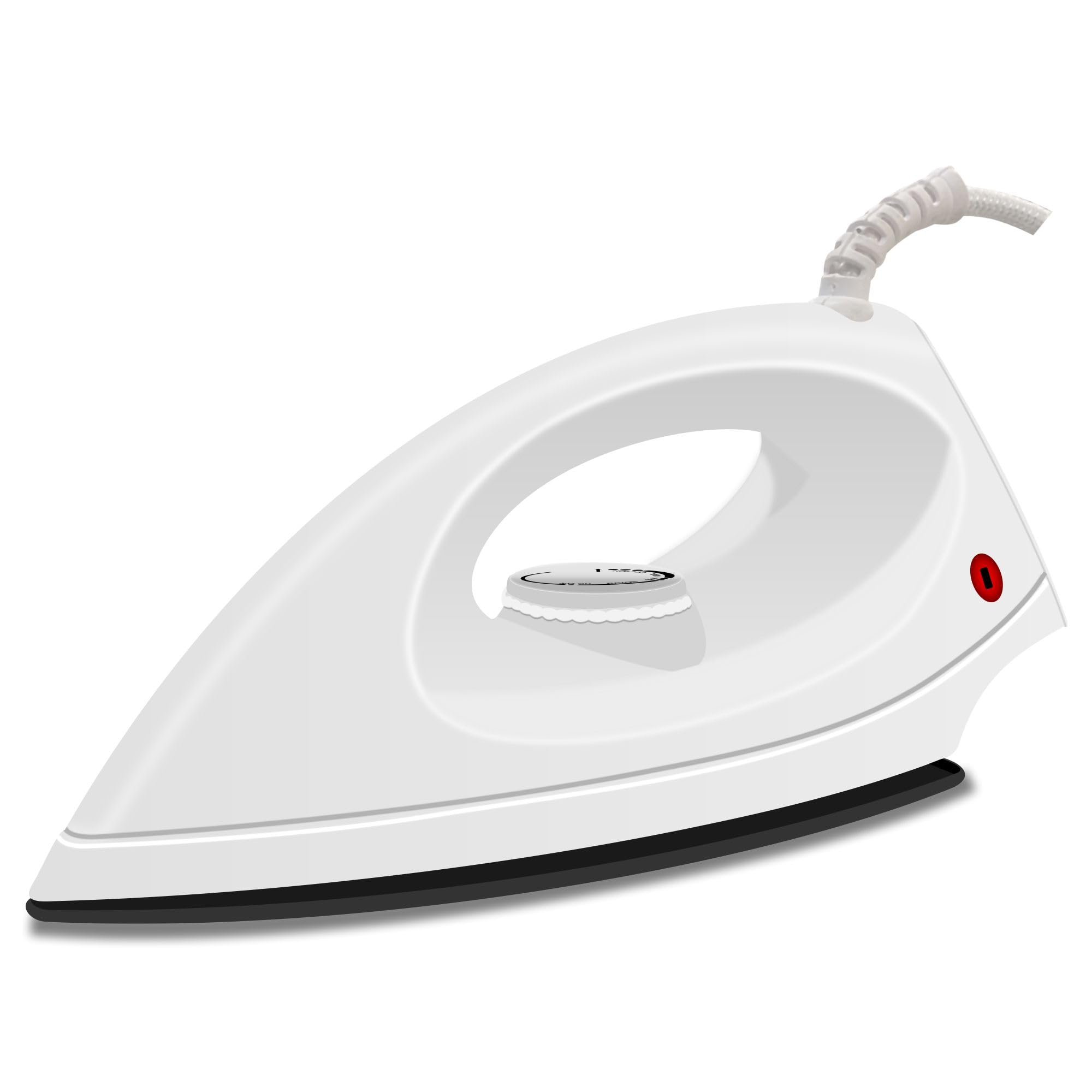 Rezek 1000 Watt Light Weight Dry Iron With Advance Non-Stick Soleplate & ABS Body 1 Year Warranty (White)