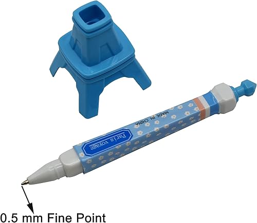 Miniatura 3 de Maydahui 8 bolígrafos de la Torre Eiffel de París, lindos bolígrafos de dibujos animados, tinta de gel negra, decoración de escritorio para niñas,