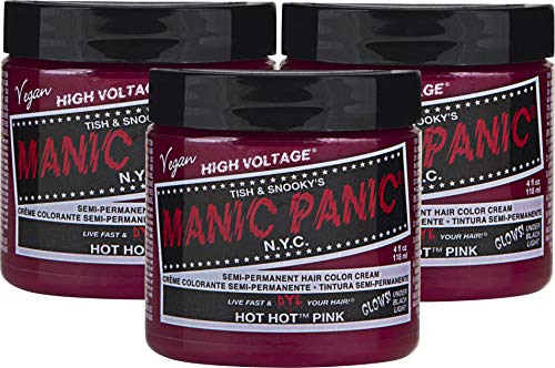 Manic Panic Hot Hot Pink Hair Dye Classic 3 Pack
