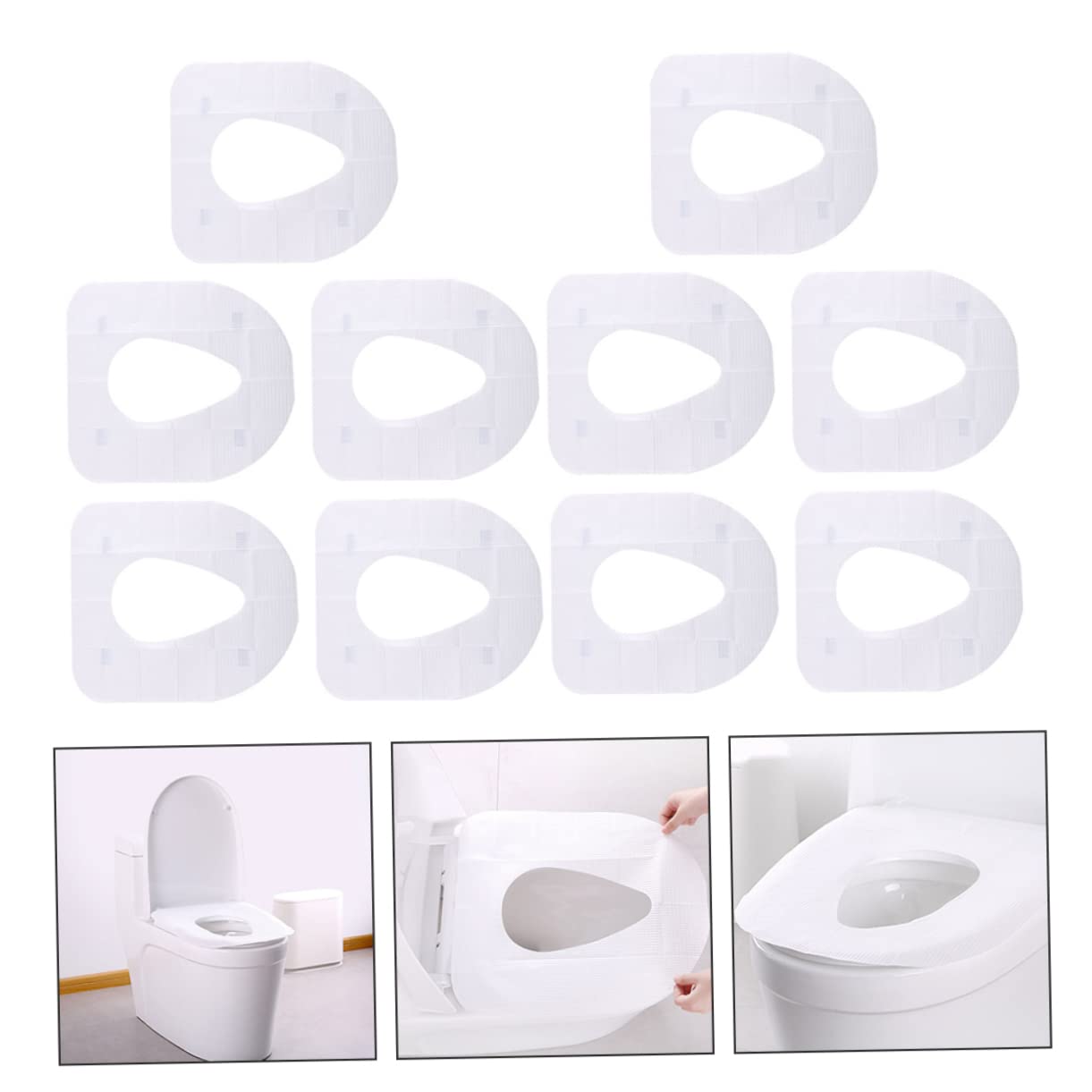 SUPVOX Waterproof Toilet Cushion 30pcs Disposable Seat Covers Travel Essential Gentle on Skin No Cleaning