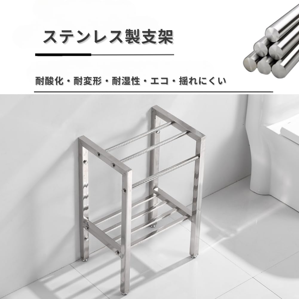 Amazon.co.jp: MISHIP ガーデンシンク 洗面台 陶器製 長さ43×幅36×高さ