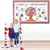 Valentine's Day Black History Month Bulletin Board Set African American Classroom Decor with February Heart Craft Cutouts Black History Month School Office Door Wall Decorations for Teachers Supplies