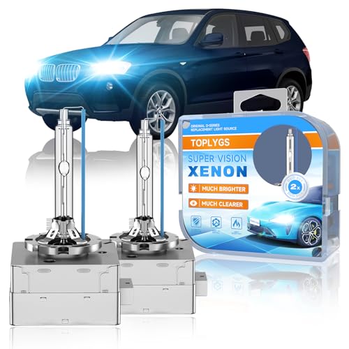 Image of 8000K D1S Xenon Headlight Bulb for BMW X3 X5 E70 F15 X6 535i M5 GT | High /Low Beam Xenon Light for BMW X3 X5 F15 2007-2017 X6 2008-2019 535i M5 GT 2008-2016, 400% Brighter Long Lifespan, Pack 2