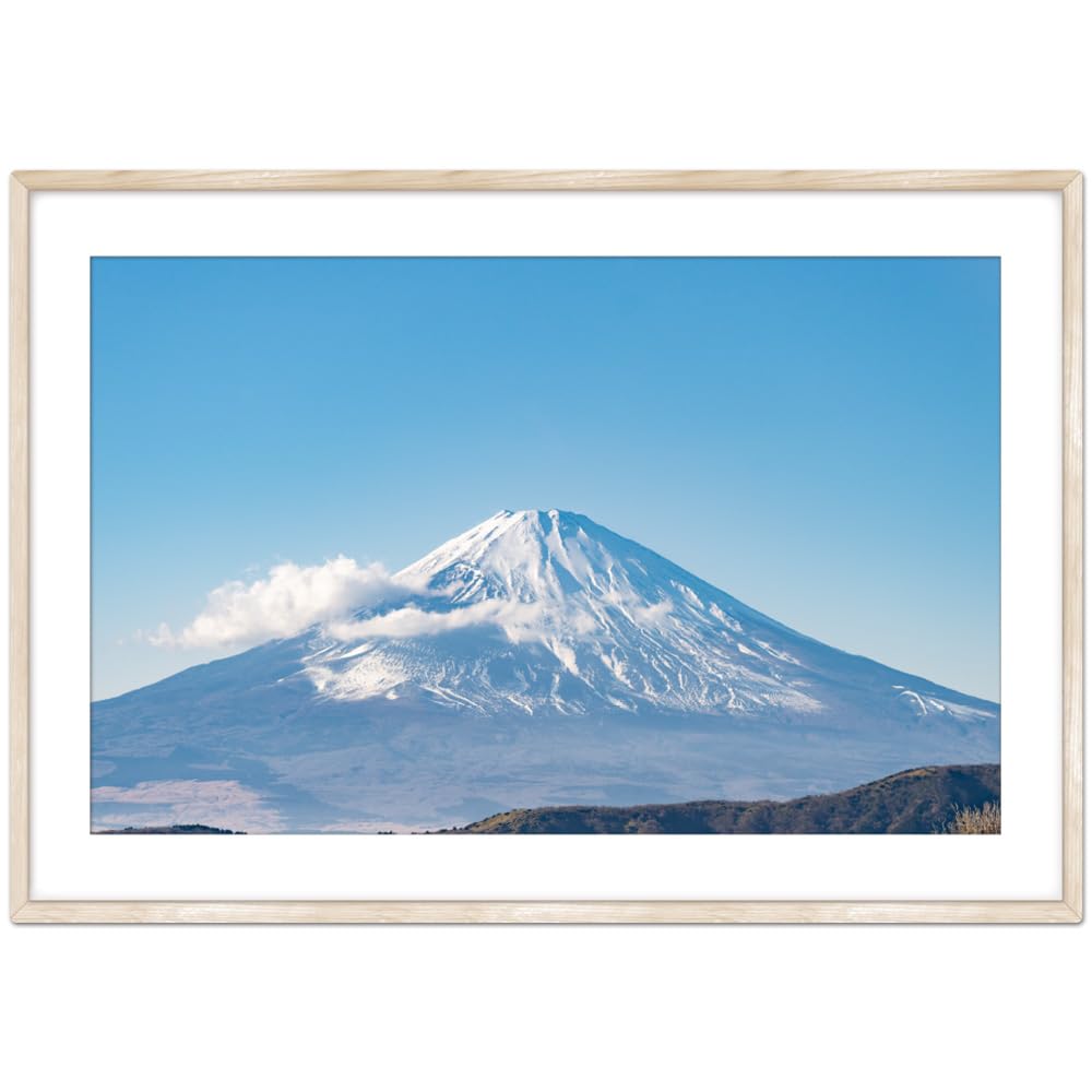 Amazon.co.jp: 晴天の富士山 額縁風お風呂ポスター マグネットシート製