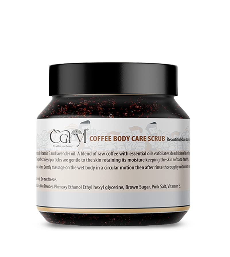 Image of Caryl 125 GM Coffee Body Care Scrub for Glowing and Healthy Skin | Effectively Removes Dead Skin | Travel Size for Office and Outdoor Use | Suitable for Men and Women