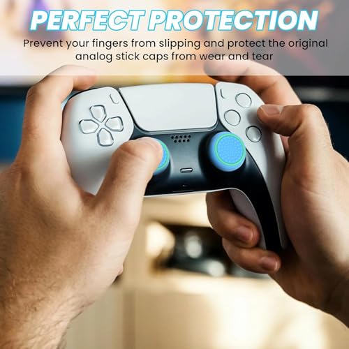 Image of KACA 6 Pairs /12 PCS Controller Joystick Replacement Silicone Luminous Thumb Stick Grips Caps Cover Compatible with PS5 PS4 PS3 Xbox One /360 Game Controller