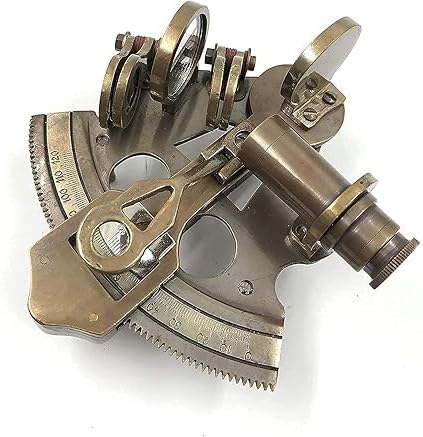 Nautical Vintage Brass Marine Sextant Astrolabe Antique Maritime Nautical Ship Sextant Nice Gift 5" Inch