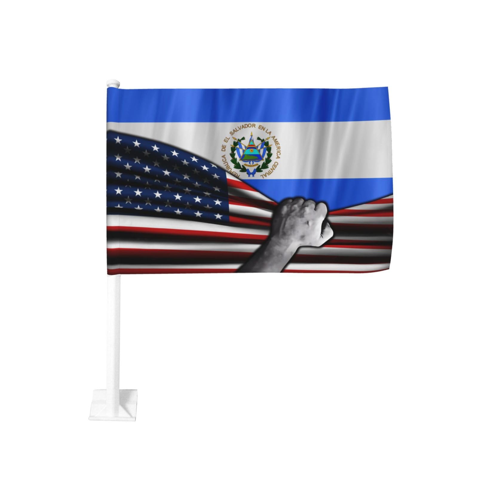 Imeegien Bandera De Impresión De Doble Cara Del Presidente De Los Estados Unidos (1945-1959) Bandera De Coche De 12 X 18 Pulgadas Con Clip Para Ventana De Automóvil Banderas De Decoración