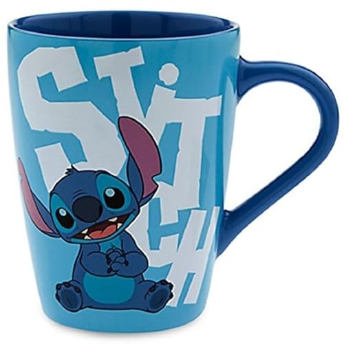 Disney Store Blue Stitch Spell Out Mug