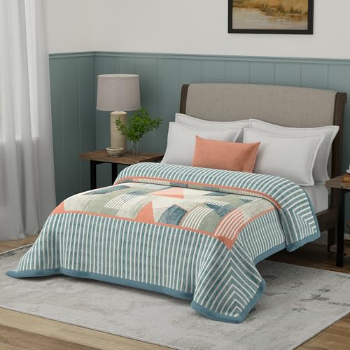 Image of MYTRIDENT Blanket for Winter Double Size, Classic Snug Stories Collection, 5 Kg Blanket Double - Cooper