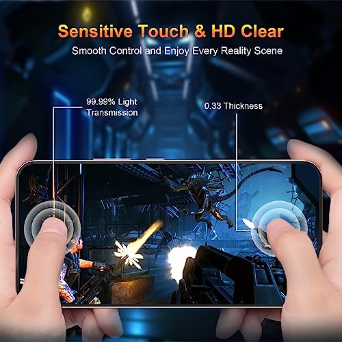 Image of QsmQam 3 Pieces Tempered Glass for Samsung Galaxy S23 FE and 3 Pieces Rear Camera Protector, 9H Hardness, Anti-Scratch, Glass Protection for Samsung Galaxy S23 FE