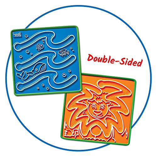 hand2mind Mindful Maze Boards, Finger Path Breathing Boards, Calming Corner Toys, Mindfulness for Kids, Social Emotional Learning, Sensory Toys for Sensory Play, Anxiety Relief Items, Play Therapy