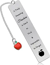 Presente de agradecimento para marcadores de página de professores, presentes de formatura para professores, presentes de volta às aulas de lembrança de aposentadoria de estudante para colega de